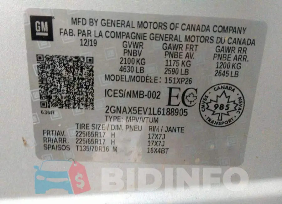 2GNAX5EV1L6188905 Photo# 9