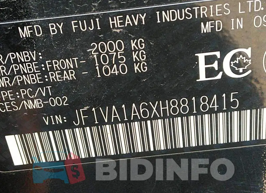JF1VA1A6XH8818415 Photo# 9