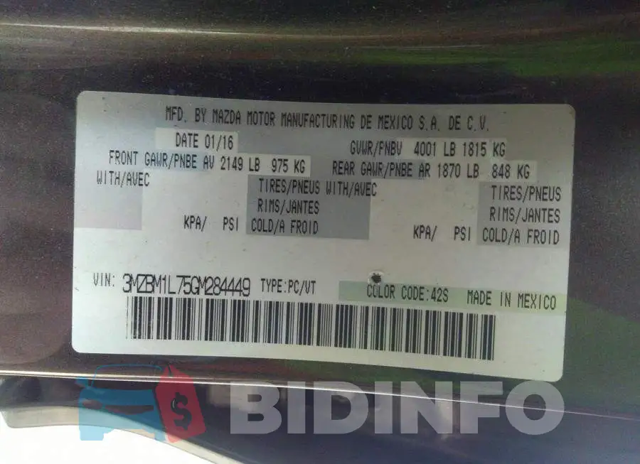 3MZBM1L75GM284449 Photo# 9