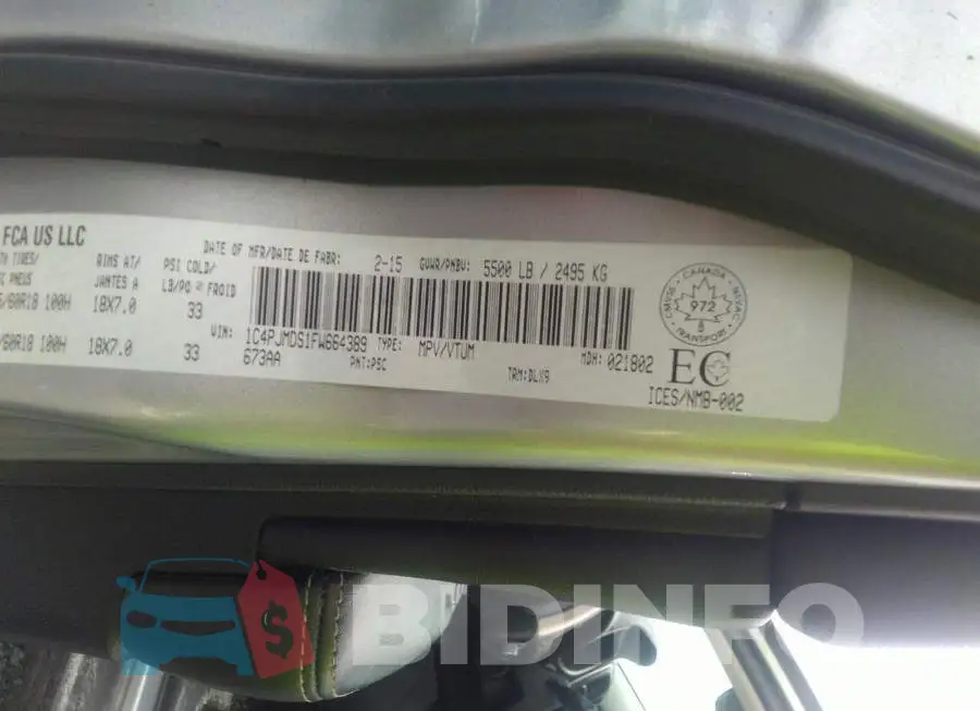 1C4PJMDS1FW664389 Photo# 9