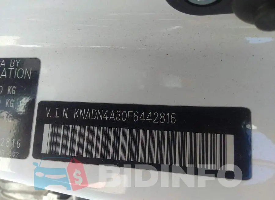 KNADN4A30F6442816 Photo# 9