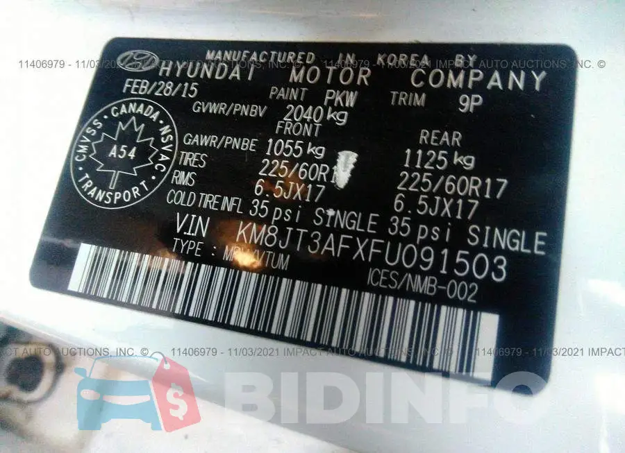 KM8JT3AFXFU091503 Photo# 9