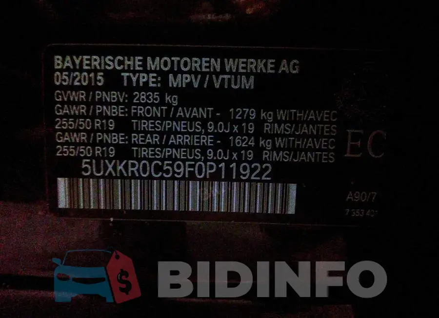 5UXKR0C59F0P11922 Photo# 9