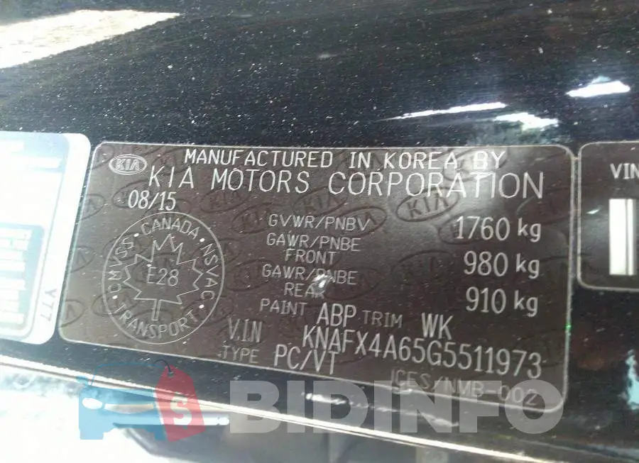KNAFX4A65G5511973 Photo# 9