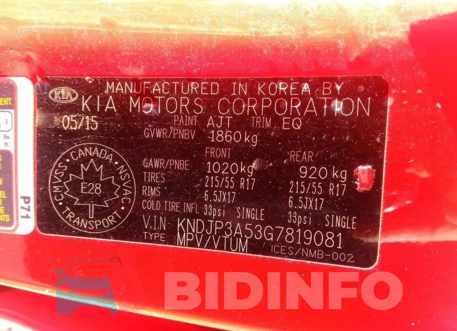 KNDJP3A53G7819081 Photo# 9