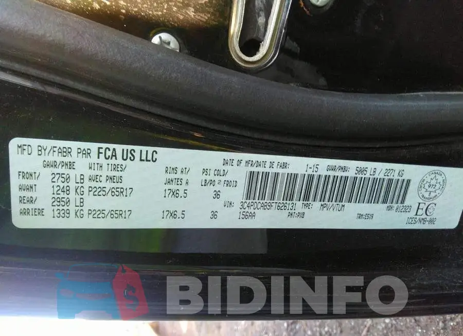 3C4PDCAB9FT626131 Photo# 9