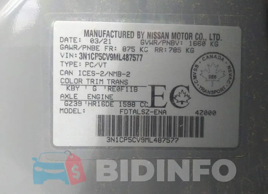 3N1CP5CV9ML487577 Photo# 9