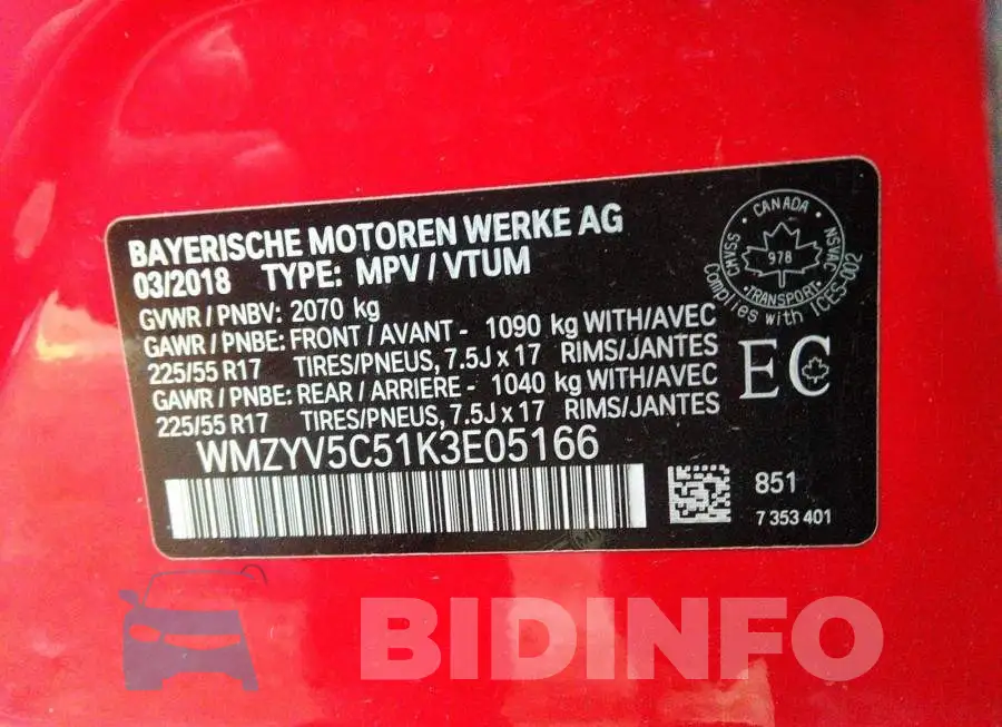 WMZYV5C51K3E05166 Photo# 9