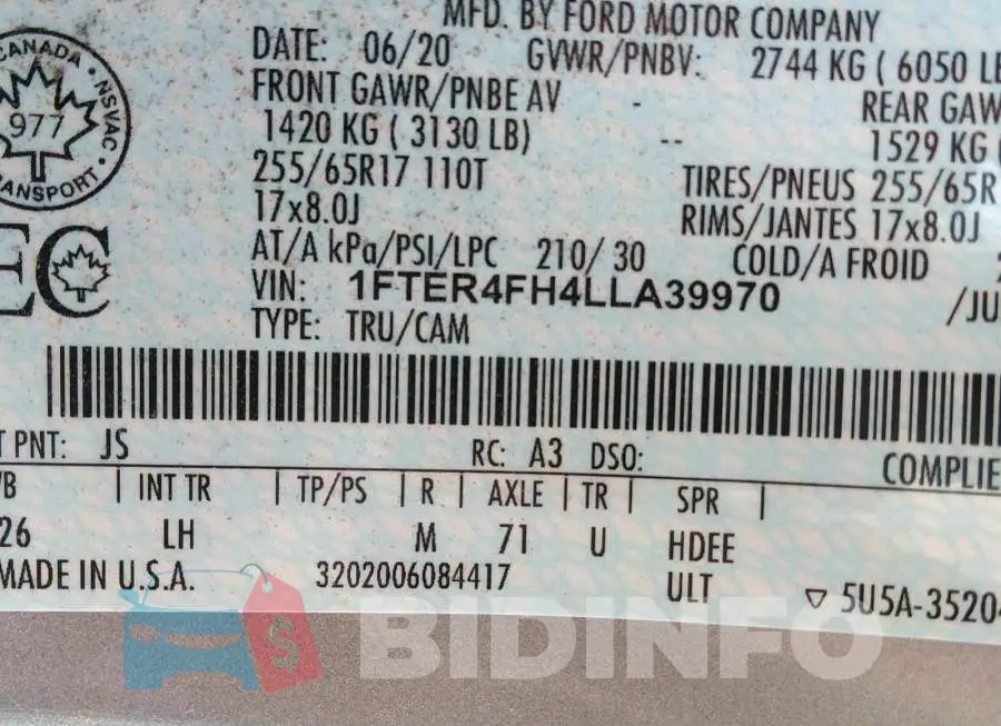 1FTER4FH4LLA39970 Photo# 9