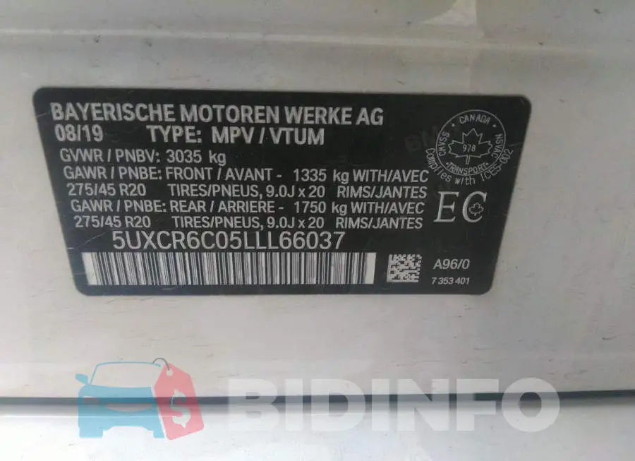 5UXCR6C05LLL66037 Photo# 9