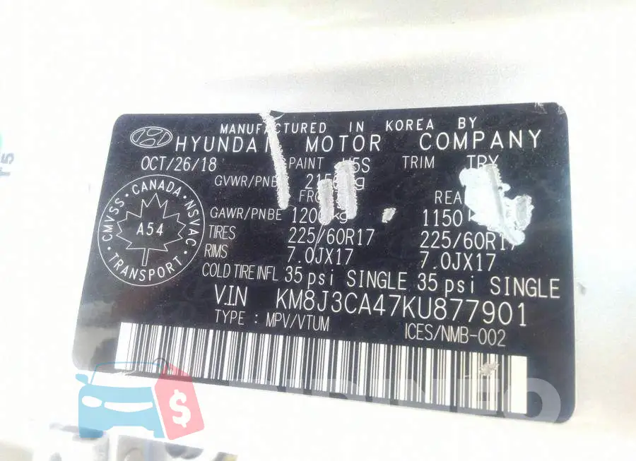 KM8J3CA47KU877901 Photo# 9