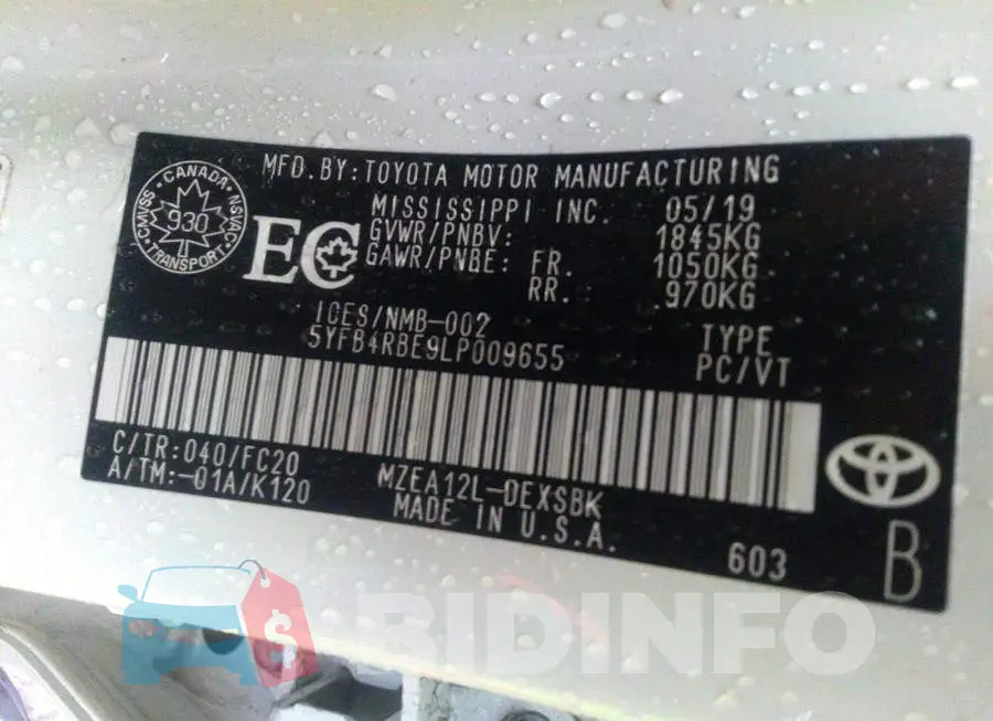 5YFB4RBE9LP009655 Photo# 9