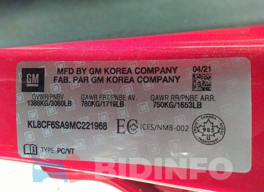 KL8CF6SA9MC221968 Photo# 9