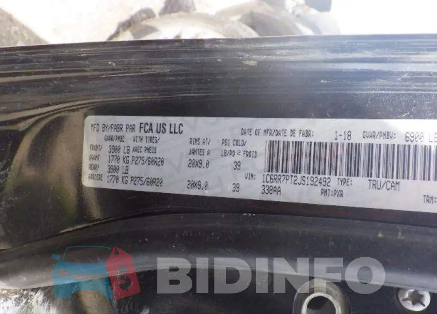 1C6RR7PT2JS192492 Photo# 8