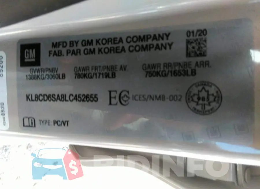 KL8CD6SA8LC452655 Photo# 9