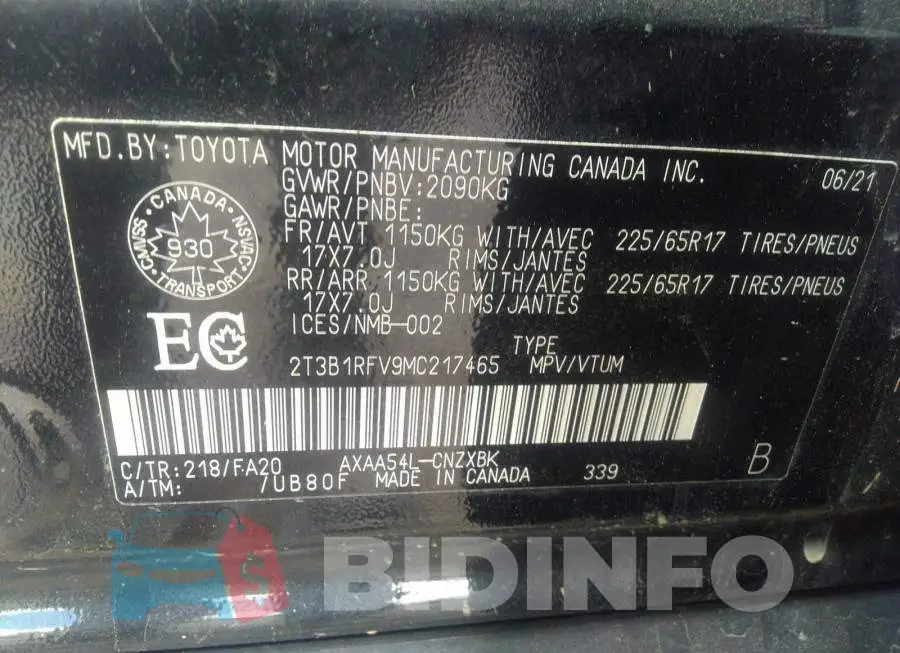 2T3B1RFV9MC217465 Photo# 9