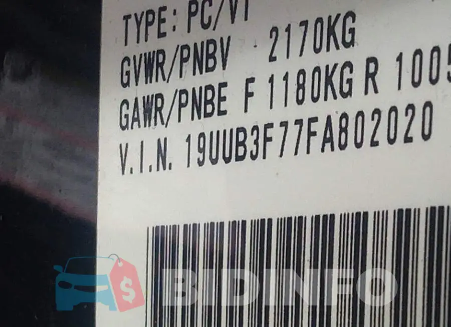19UUB3F77FA802020 Photo# 9