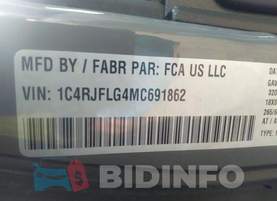 1C4RJFLG4MC691862 Photo# 9