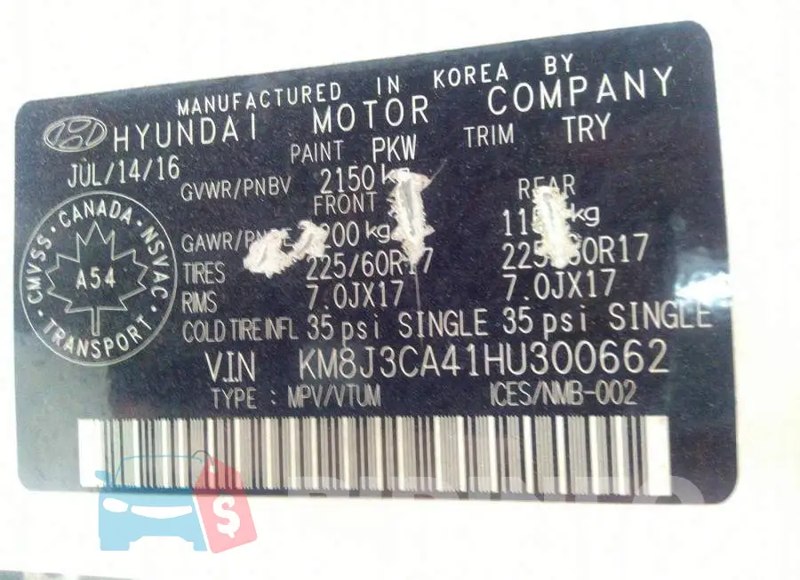 KM8J3CA41HU300662 Photo# 9