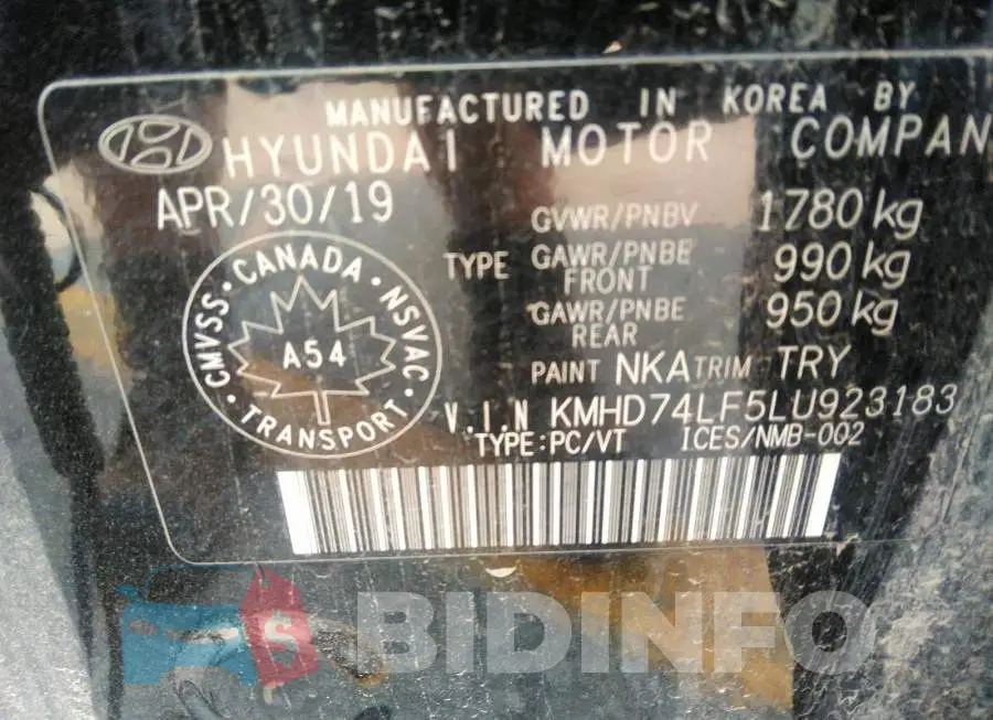KMHD74LF5LU923183 Photo# 9