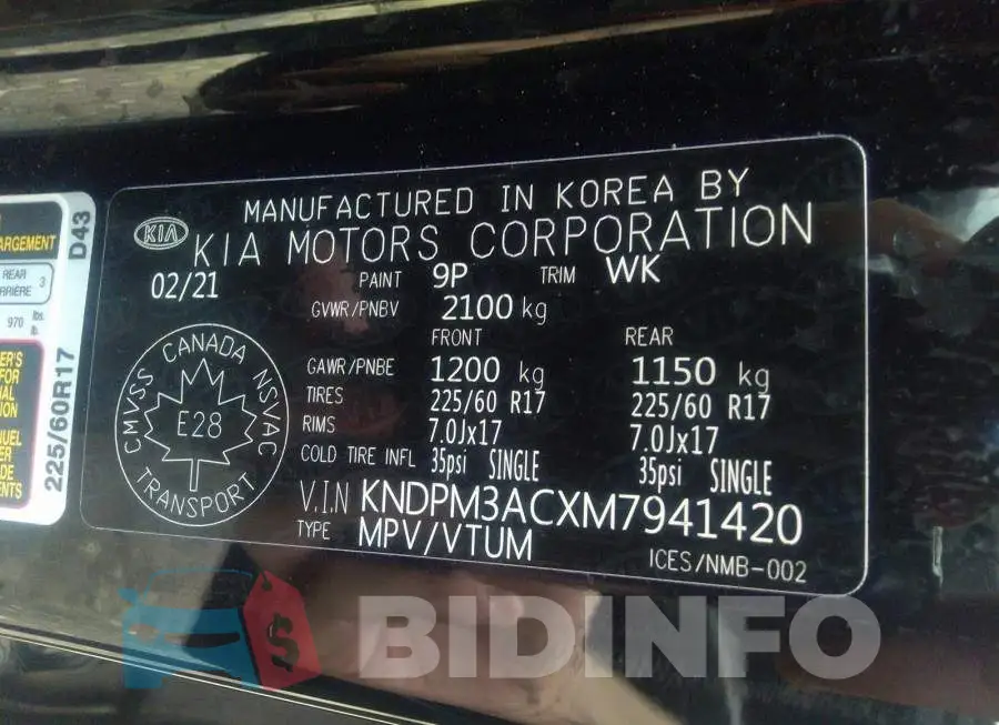 KNDPM3ACXM7941420 Photo# 9