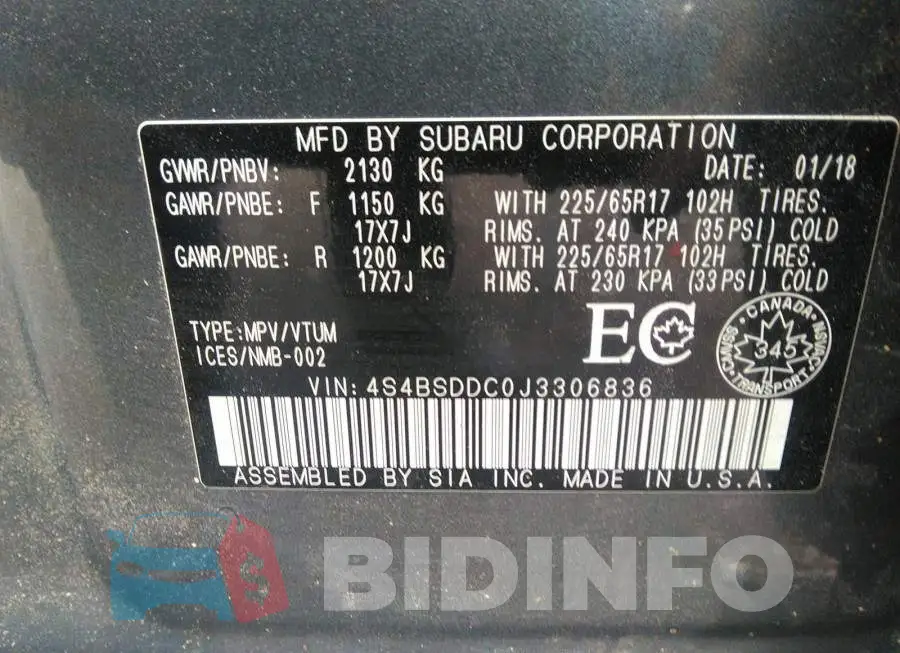 4S4BSDDC0J3306836 Photo# 9