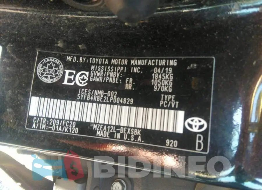 5YFB4RBE2LP004829 Photo# 9