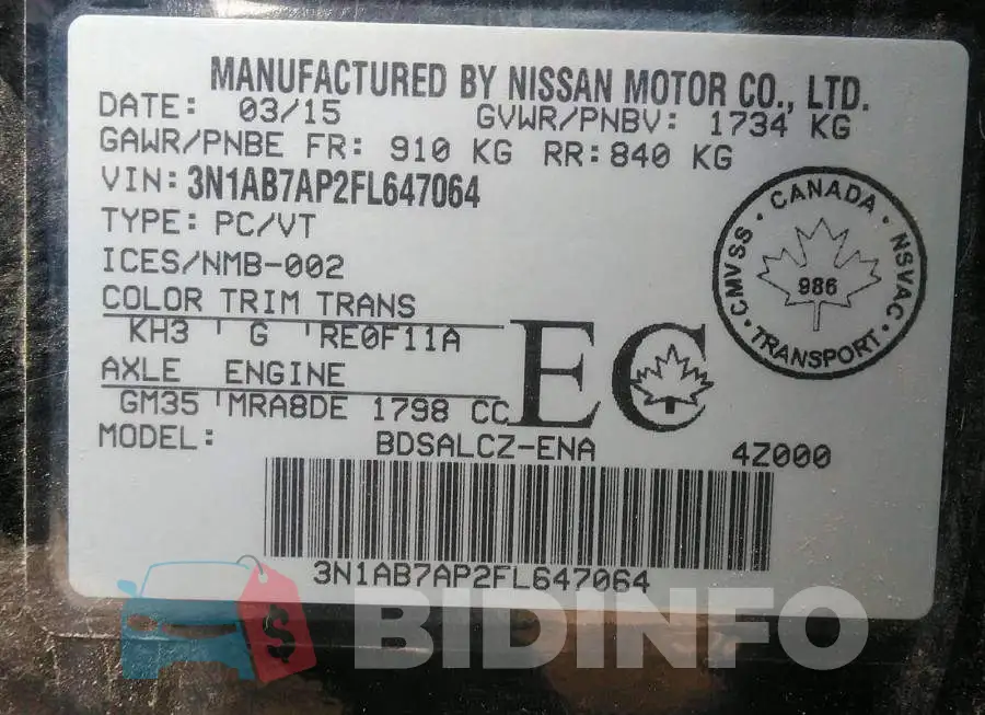 3N1AB7AP2FL647064 Photo# 9