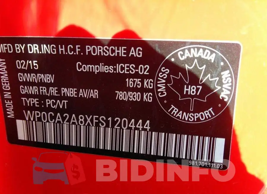 WP0CA2A8XFS120444 Photo# 9
