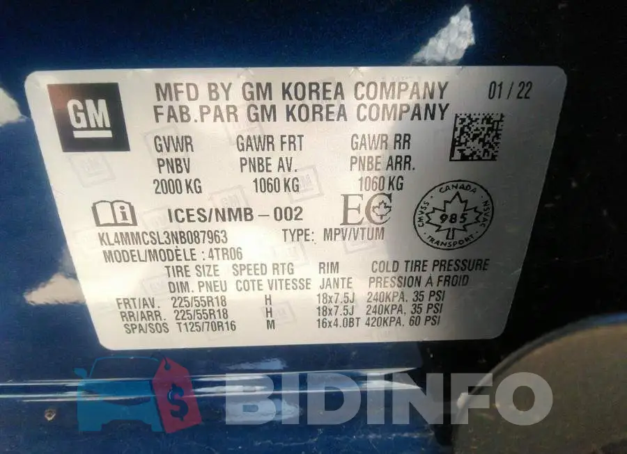 KL4MMCSL3NB087963 Photo# 9
