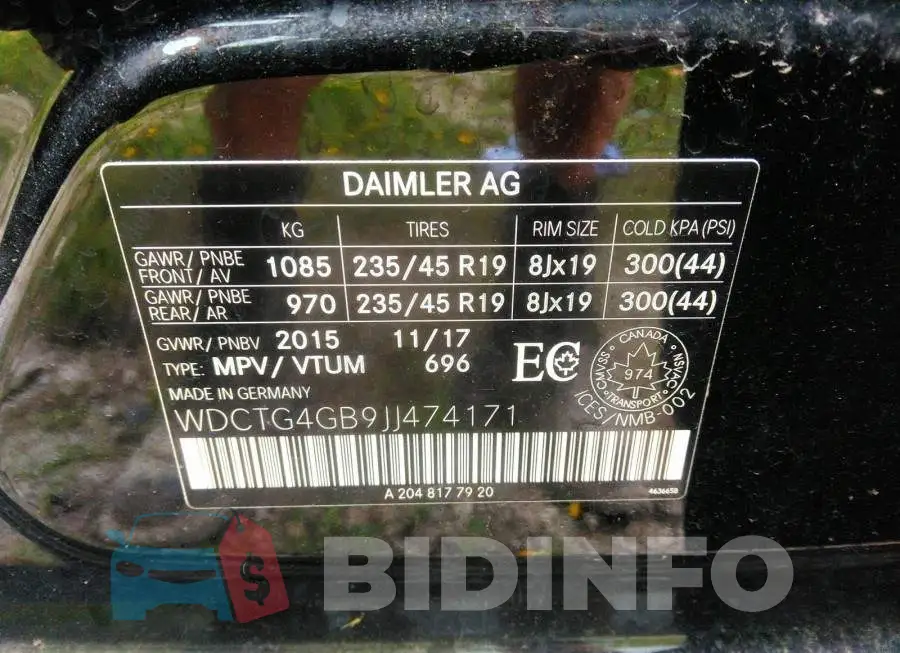 WDCTG4GB9JJ474171 Photo# 9