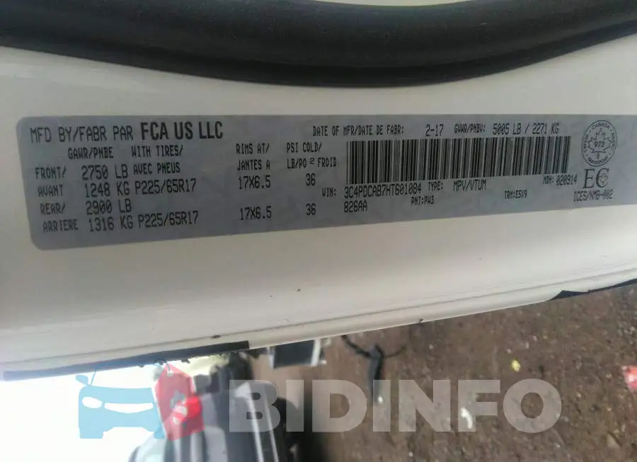 3C4PDCAB7HT601084 Photo# 9