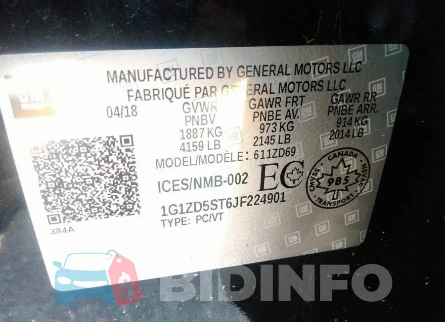 1G1ZD5ST6JF224901 Photo# 9