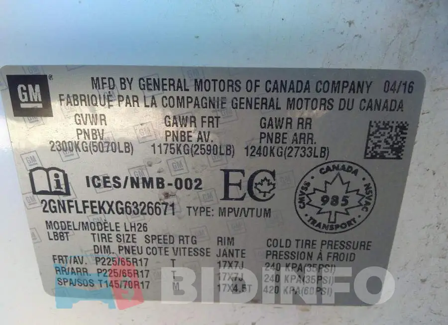 2GNFLFEKXG6326671 Photo# 9