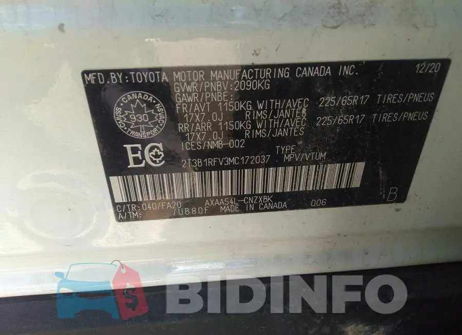 2T3B1RFV3MC172037 Photo# 9