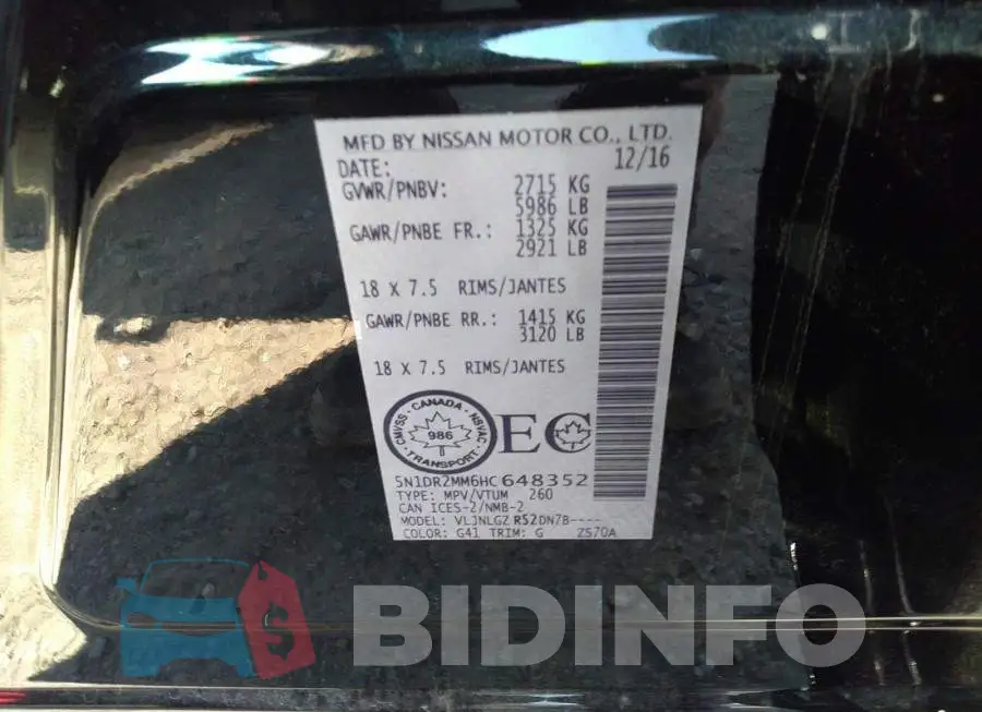 5N1DR2MM6HC648352 Photo# 9