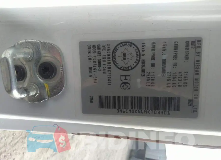 3N6CM0KN6MK703401 Photo# 9