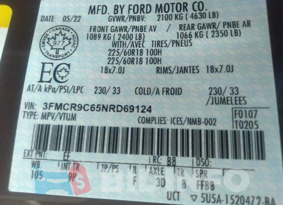 3FMCR9C65NRD69124 Photo# 9