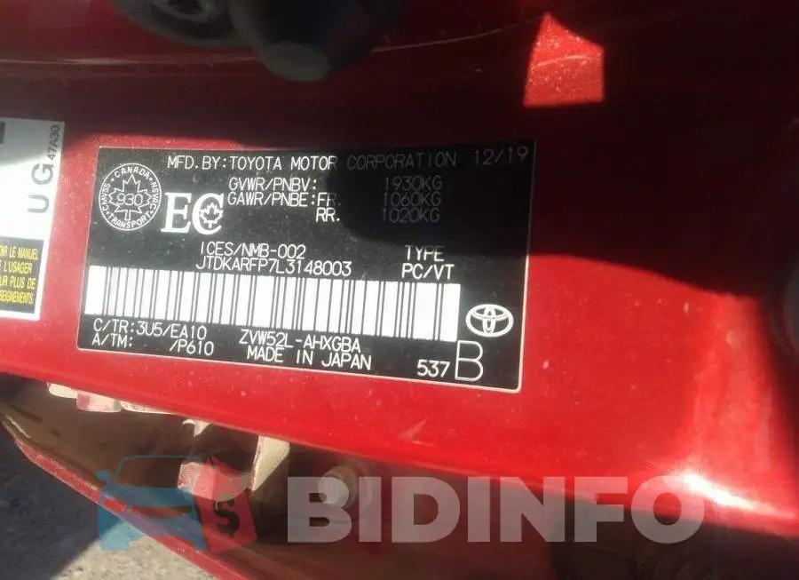 JTDKARFP7L3148003 Photo# 9