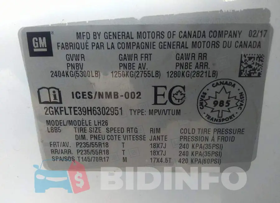 2GKFLTE39H6302951 Photo# 9