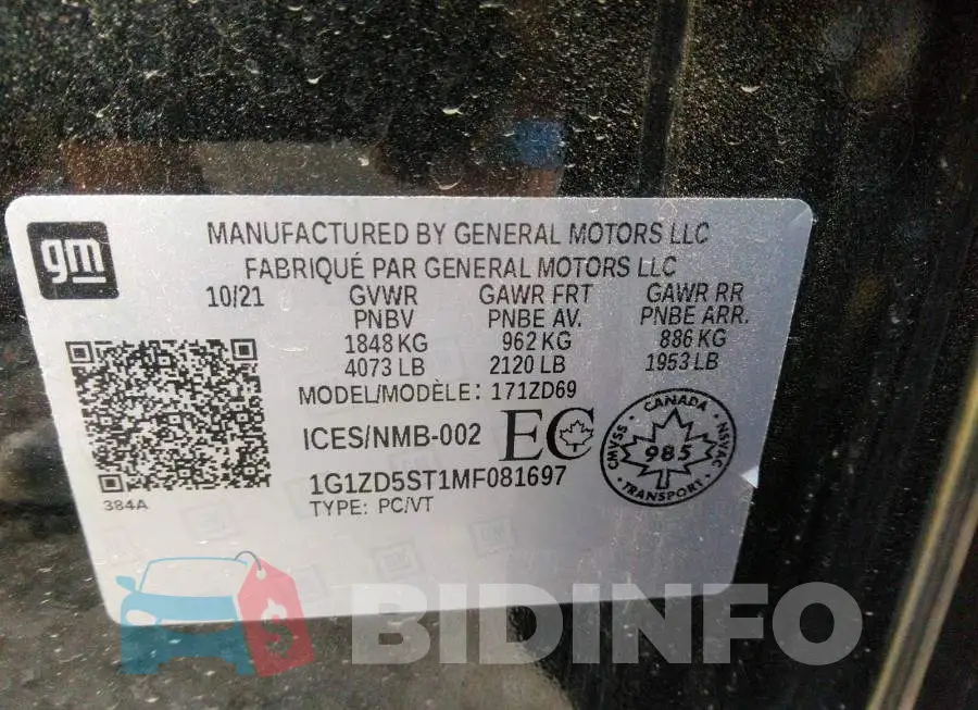 1G1ZD5ST1MF081697 Photo# 9