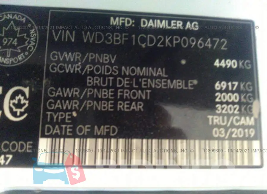 WD3BF1CD2KP096472 Photo# 9