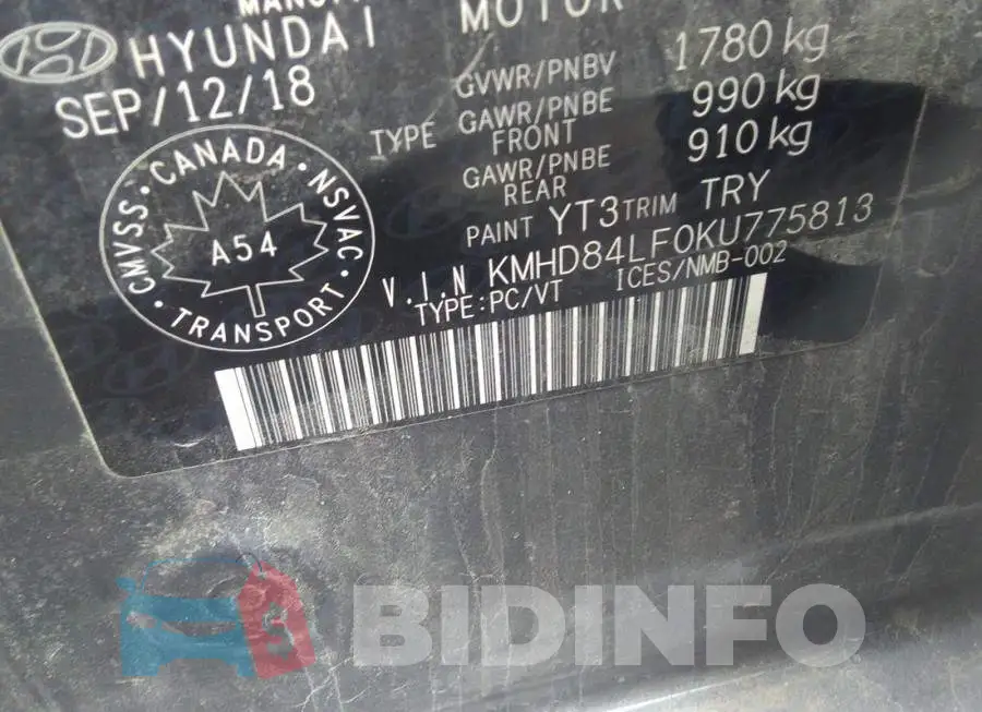 KMHD84LF0KU775813 Photo# 9