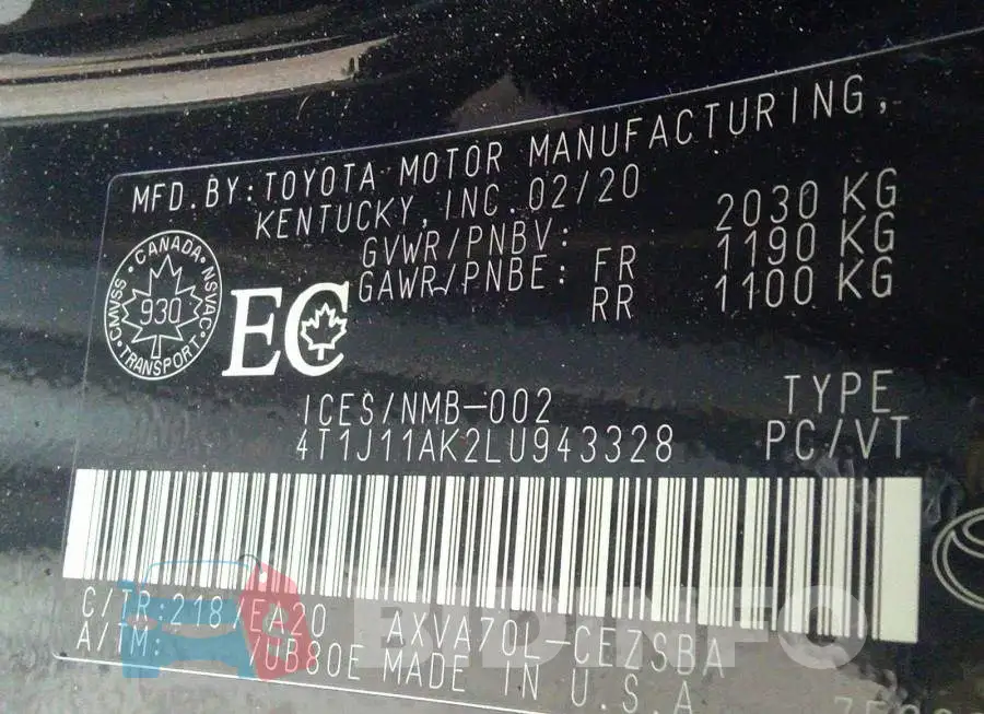 4T1J11AK2LU943328 Photo# 9