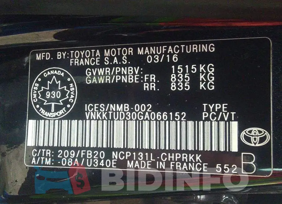 VNKKTUD30GA066152 Photo# 9