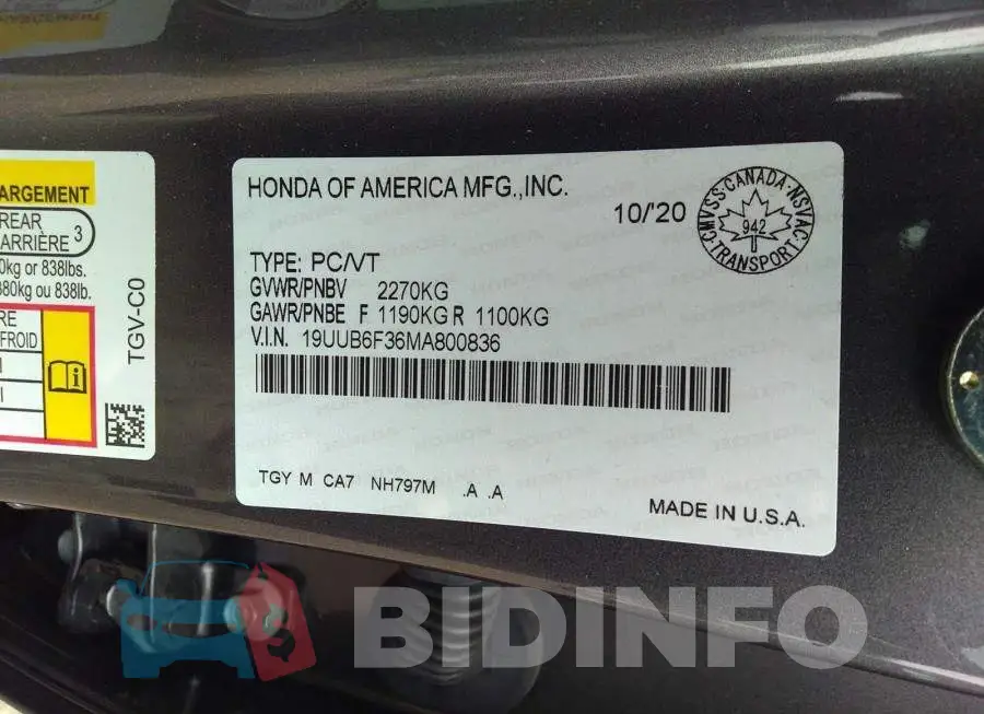 19UUB6F36MA800836 Photo# 9