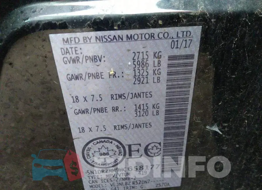 5N1DR2MM9HC658177 Photo# 9