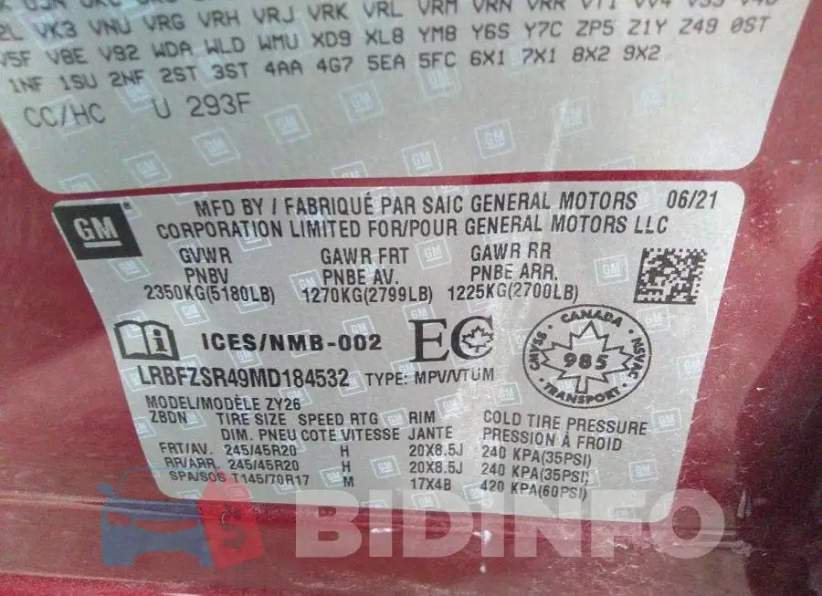 LRBFZSR49MD184532 Photo# 9