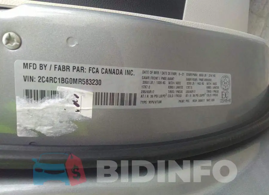 2C4RC1BG0MR583230 Photo# 9