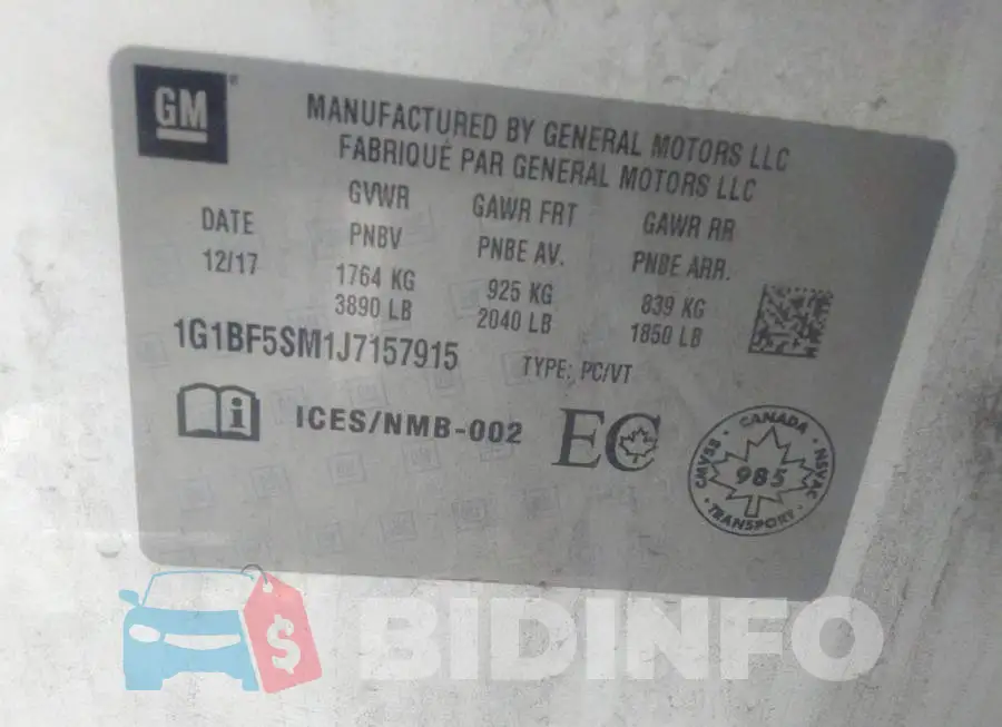 1G1BF5SM1J7157915 Photo# 9